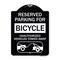 Signmission Reserved Parking for Bicycle Unauthorized Vehicles Towed Away Alum Sign, 24" x 18", BW-1824-23131 A-DES-BW-1824-23131 - alternate 1